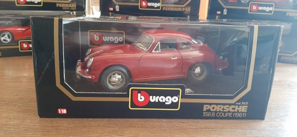 Burago, Porsche, 356B, 1961, Voiture miniature de collection, Diecast 1/18,