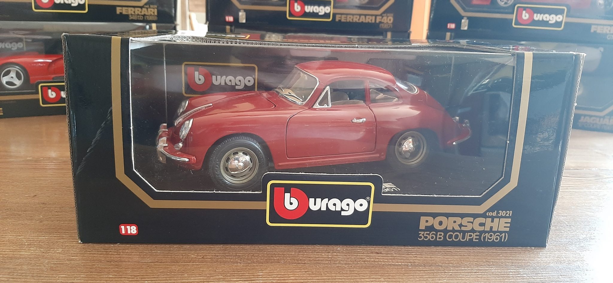 Burago, Porsche, 356B, 1961, Voiture miniature de collection, Diecast 1/18