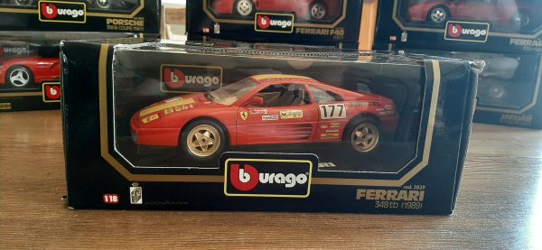 Burago, Ferrari, 348tb, 1989, Voiture miniature de collection, Diecast 1/18,