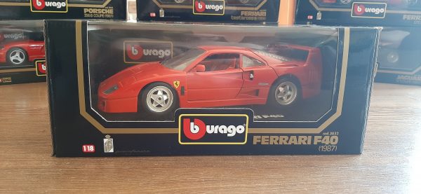 Burago, Ferrari, F40, 1987, Voiture miniature de collection, Diecast 1/18,
