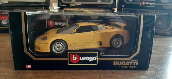 Burago, Bugatti, EB110, 1991, Voiture miniature de collection, Diecast 1/18,